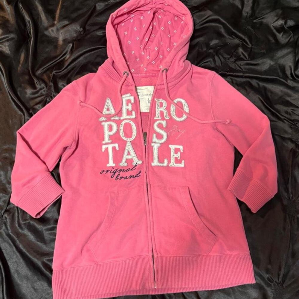 Y2k aeropostale pink zip up